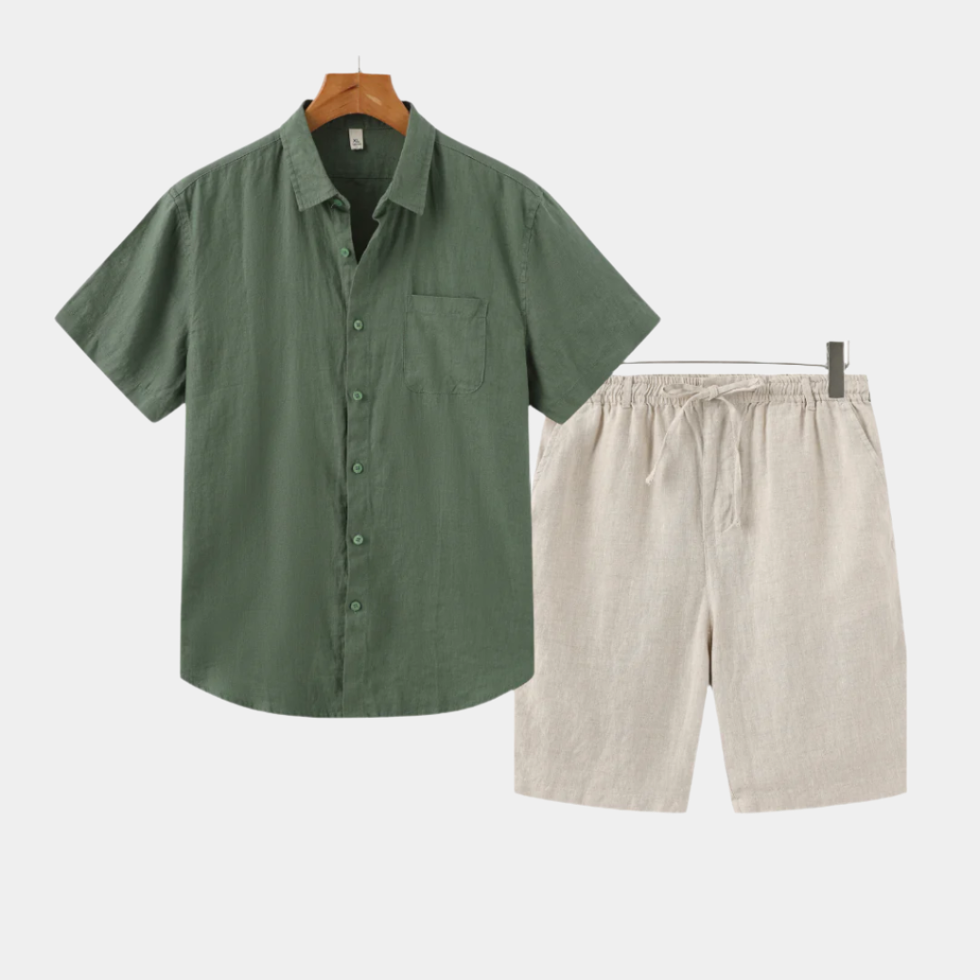 Athens Linen Shorts Set